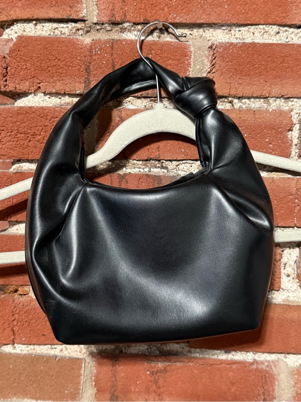 Black Knot-Handle Women's Bag